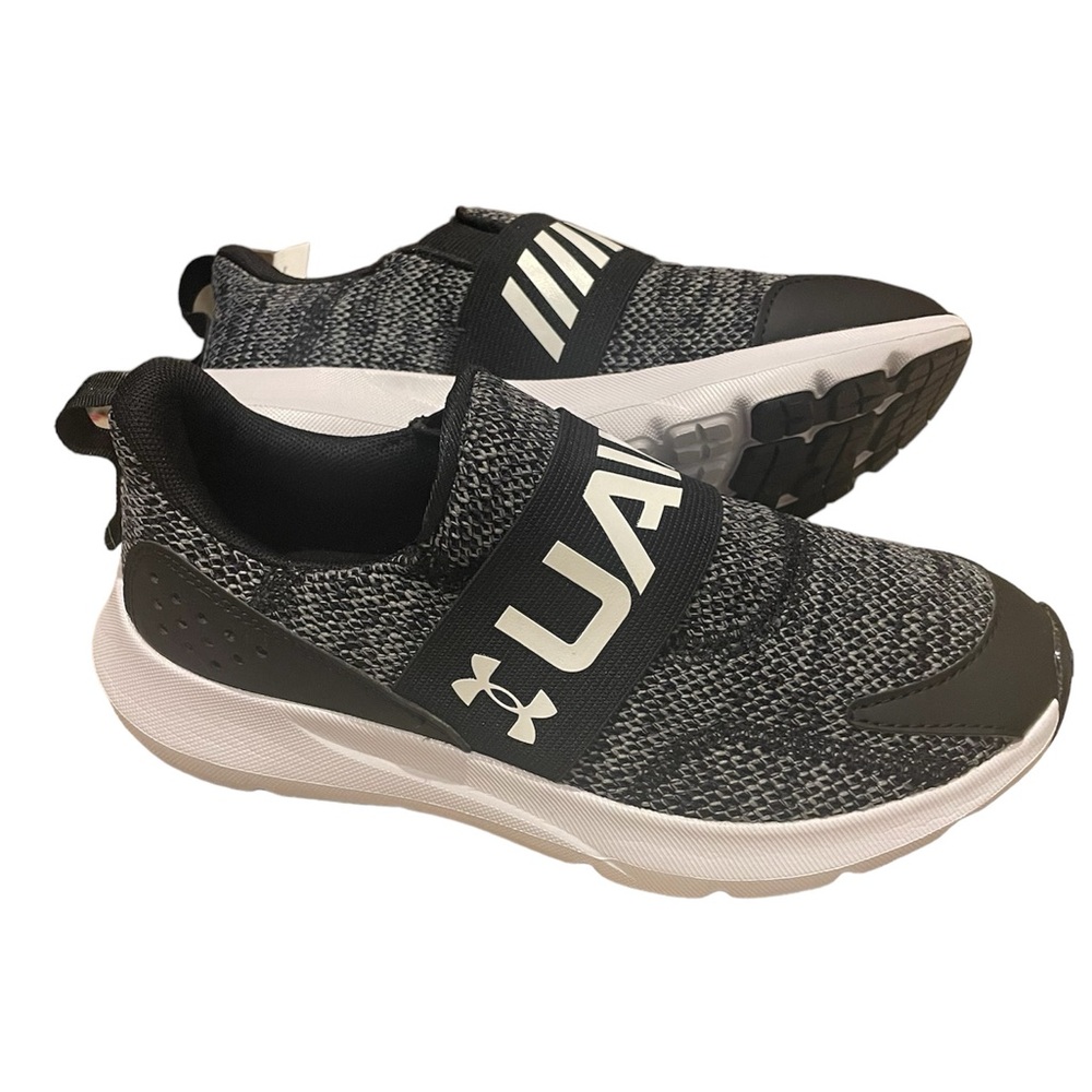 Under Armour Kids Black and White Sneakers